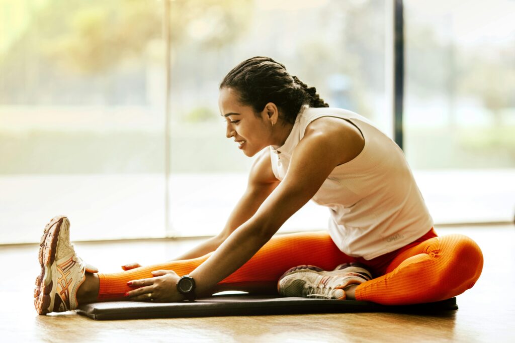 woman doing active recovery workouts